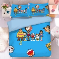 Doraemon 8 Duvet Cover Quilt Cover Pillowcase Bedding Sets Bed