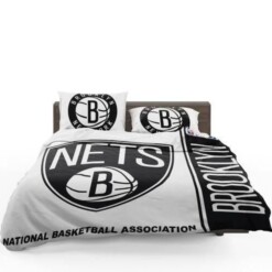 Brooklyn Nets Nba Basketball Duvet Cover Bedding Set Quilt Bed