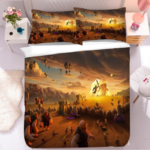 Clash Of Clans 1 Duvet Cover Quilt Cover Pillowcase Bedding