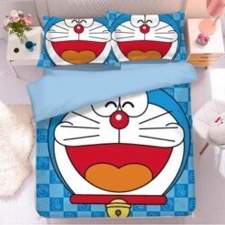 Doraemon 6 Duvet Cover Quilt Cover Pillowcase Bedding Sets Bed