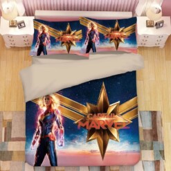 Captain Marvel Carol Danvers 6 Duvet Cover Quilt Cover Pillowcase Bedding