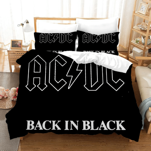 Ac Dc Music Band 17 Duvet Cover Pillowcase Bedding Sets Home