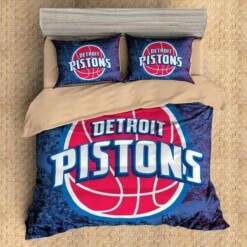 3d Customize Detroit Pistons Bedding Sets Duvet Cover Quilt Bed