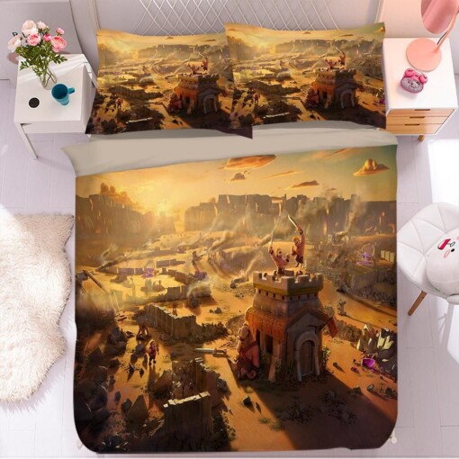 Clash Of Clans 3 Duvet Cover Pillowcase Bedding Sets Home