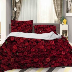 3d Romantic Red Rose Bedding Set Bedding Sets Duvet Cover