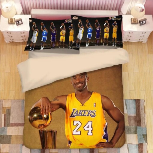 Basketball Lakers Kobe Bryant Basketball 5 Duvet Cover Pillowcase Bedding