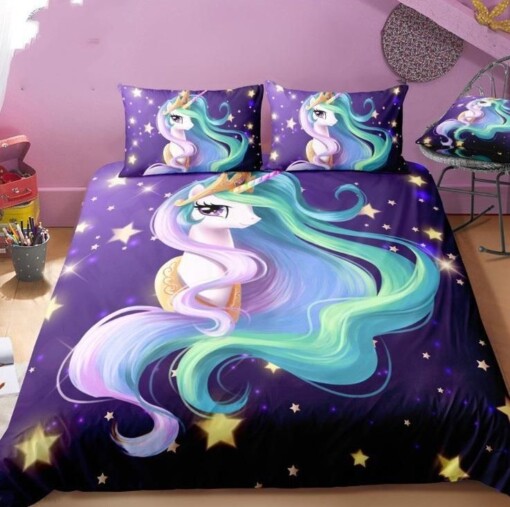 3d Digital Unicorn Duvet Cover Printed Bedding Set