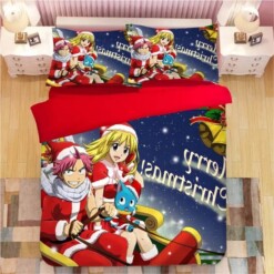Fairy Tail 2 Duvet Cover Pillowcase Bedding Set Quilt Bed
