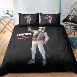 Fortnite Team Marshmellow 23 Duvet Cover Pillowcase Bedding Sets Home