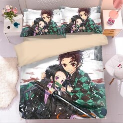 Demon Slayer Kimetsu No Yaiba 38 Duvet Cover Pillowcase Bedding