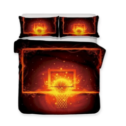 Fire Basketball Bedding Sets Duvet Cover Bedroom Quilt Bed Sets