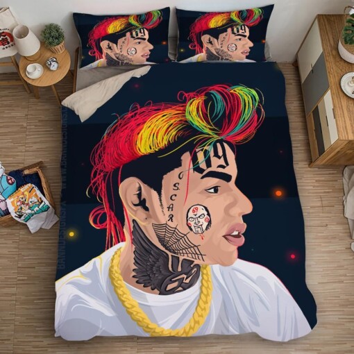 6ix9ine Tekashi69 3 Duvet Cover Pillowcase Bedding Sets Home Bedroom