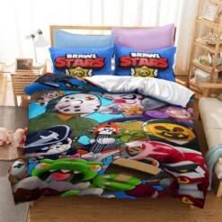 Brawl Stars 4 Duvet Cover Pillowcase Bedding Sets Home Bedroom