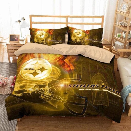 3d Pittsburgh Steelers Duvet Cover Bedding Sets 2 Quilt Bed