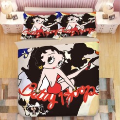 Betty Boop 4 Duvet Cover Pillowcase Bedding Sets Home Bedroom