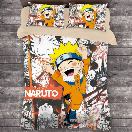 Comic Naruto Uzumaki Naruto 3 Duvet Cover Quilt Cover Pillowcase