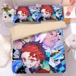 Demon Slayer Kimetsu No Yaiba 42 Duvet Cover Pillowcase Bedding