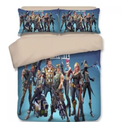 Fortnite Team 4 Duvet Cover Bedding Sets Pillowcase Quilt Bed