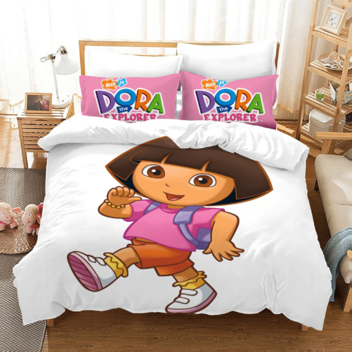 Dora The Explorer 12 Duvet Cover Pillowcase Bedding Sets Home