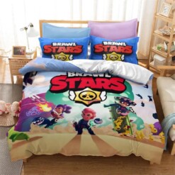 Brawl Stars 3 Duvet Cover Pillowcase Bedding Sets Home Bedroom