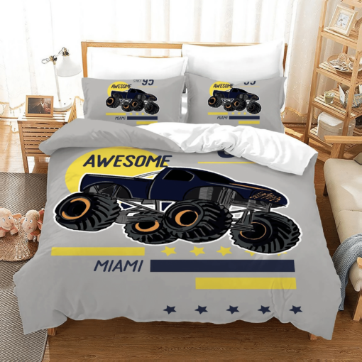 3d Truck Awesome Miami Bedding Set Bedding Sets Duvet Cover