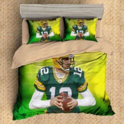 3d Aaron Rodgers Green Bay Packers Bedding Sets For Fans