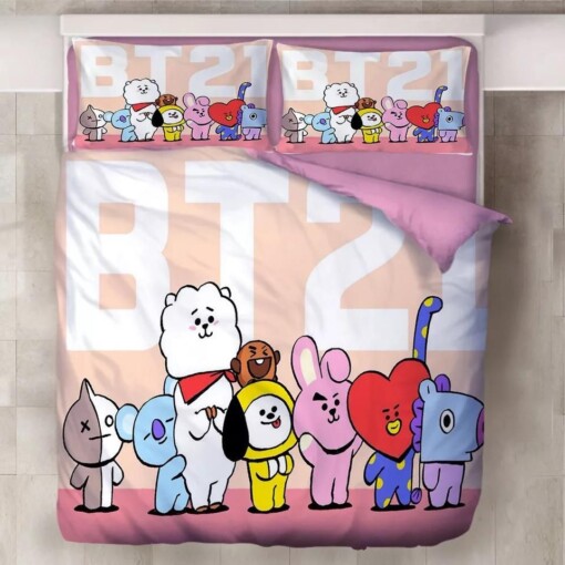 Bts Bt21 Tata Cooky Bangtan Boys 10 Duvet Cover Quilt