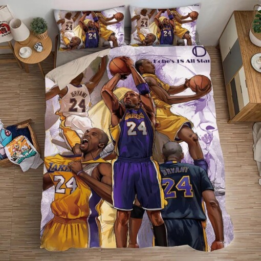 Basketball Lakers Kobe Bryant Black Mamba Basketball 22 Duvet Cover