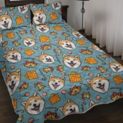 Akita Dog Pattern Print Bedding Sets Quilt Quilt Bed Sets