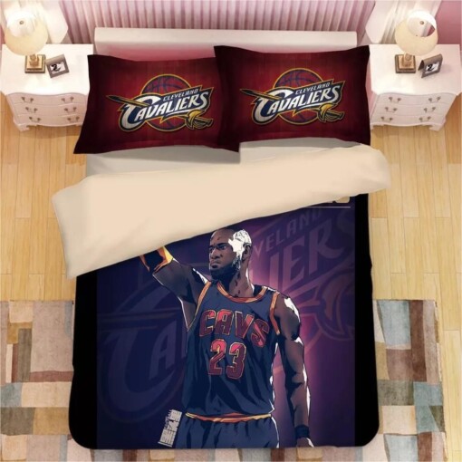 Basketball Cleveland Cavaliers Lebron James Basketball 9 Duvet Cover Pillowcase