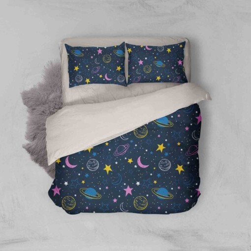 3d Star Moon Universe Bedding Set Bedding Sets Duvet Cover