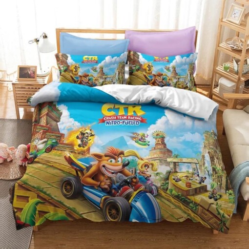 Crash Bandicoot 3 Warped 9 Duvet Cover Quilt Cover Pillowcase