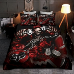 Deadth Skull With The Gun Fox Racing Bedding Sets Duvet