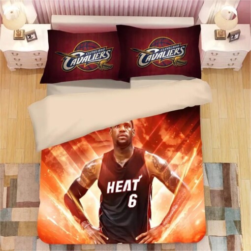 Basketball Miami Heat Lebron James Basketball 11 Duvet Cover Pillowcase