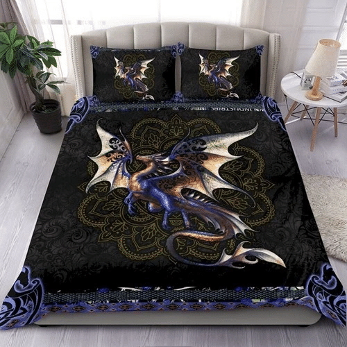Dragon Mandala Bedding Sets Duvet Cover Bedroom Quilt Bed Sets