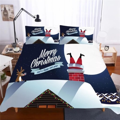 2019 Christmas Santa Claus 12 Duvet Cover Pillowcase Bedding Sets