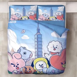 Bts Bt21 Tata Cooky Bangtan Boys 4 Duvet Cover Quilt