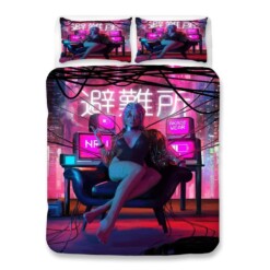 Cyberpunk 2077 52 Duvet Cover Quilt Cover Pillowcase Bedding Sets