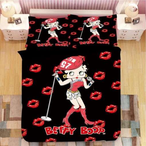 Betty Boop 7 Duvet Cover Pillowcase Bedding Sets Home Bedroom