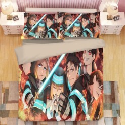 Enn Enn No Shouboutai Fire Force 8 Duvet Cover Pillowcase