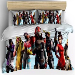 Fortnite Team 33 Duvet Cover Pillowcase Bedding Sets Home Bedroom