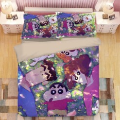 Crayon Shin Chan 2 Duvet Cover Pillowcase Bedding Sets Home Bedroom