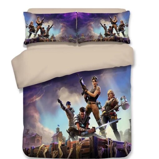 Fortnite Team 3 Duvet Cover Bedding Sets Pillowcase Quilt Bed