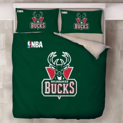 Basketball Milwaukee Bucks Duvet Cover Bedding Sets Pillowcase Quilt Bed
