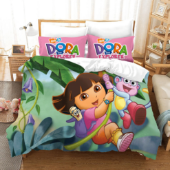 Dora The Explorer 7 Duvet Cover Quilt Cover Pillowcase Bedding