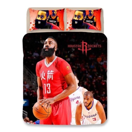 Basketball Houston Rockets James Harden 13 Basketball 10 Duvet Cover