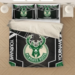 Customize Milwaukee Bucks Bedding Sets Duvet Cover Bedroom Quilt Bed