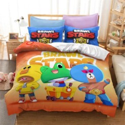 Brawl Stars 16 Duvet Cover Pillowcase Bedding Sets Home Bedroom