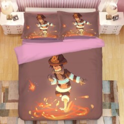 Enn Enn No Shouboutai Fire Force 4 Duvet Cover Pillowcase