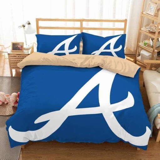 Atlanta Braves Baseball 2 Duvet Cover Quilt Cover Pillowcase Bedding
